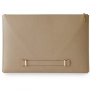Cream Laptop Sleeve | MacBook Folio 13" 15" | Leather Case | Premium Black Genuine Saffiano Leather Ipad Laptop Sleeve Case Cover