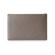 Grey Laptop Slimcase Folio Ipad Pro Bag Laptop Sleeve Clutch | MacBook Folio 13" 15" | Leather Case -Premium Black Genuine Saffiano Leather Protective Ipad Laptop Clutch Case Cover